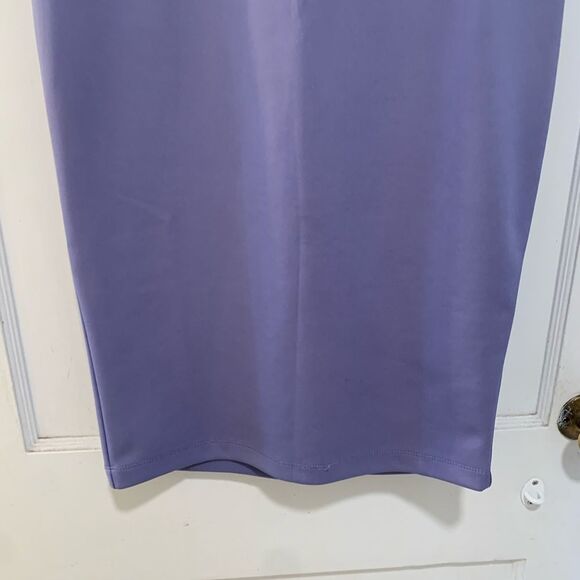 Venus | Lilac purple satin holter top dress size 8 - Picture 5 of 7